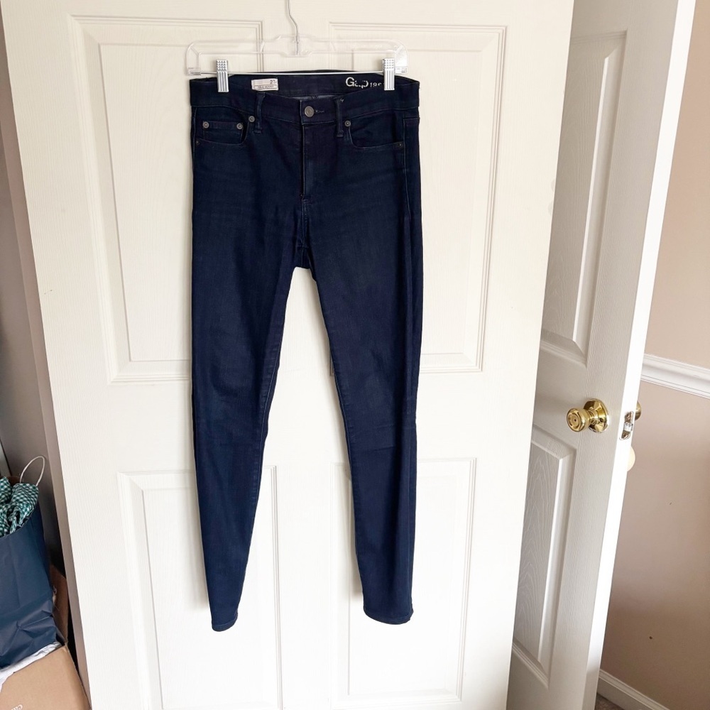 Gap High Waist Dark Denim Skinny Jeans Size 27